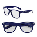 Blue Iconic Glasses w/ Clear Lenses
